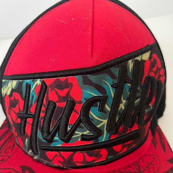 Hustle Embroidered Ball Cap by Top Level 100% Cotton One Size Snap Back - Picture 2 of 8